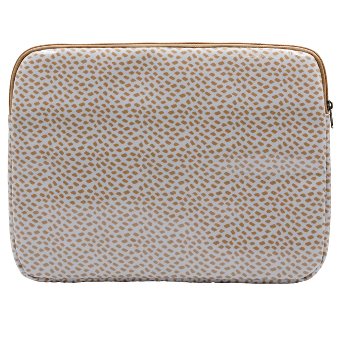 Laptop Sleeve Large - Scatter Gold on White