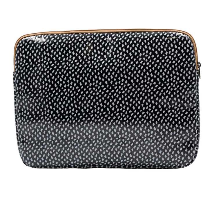 Laptop Sleeve Large - Scatter White on Black