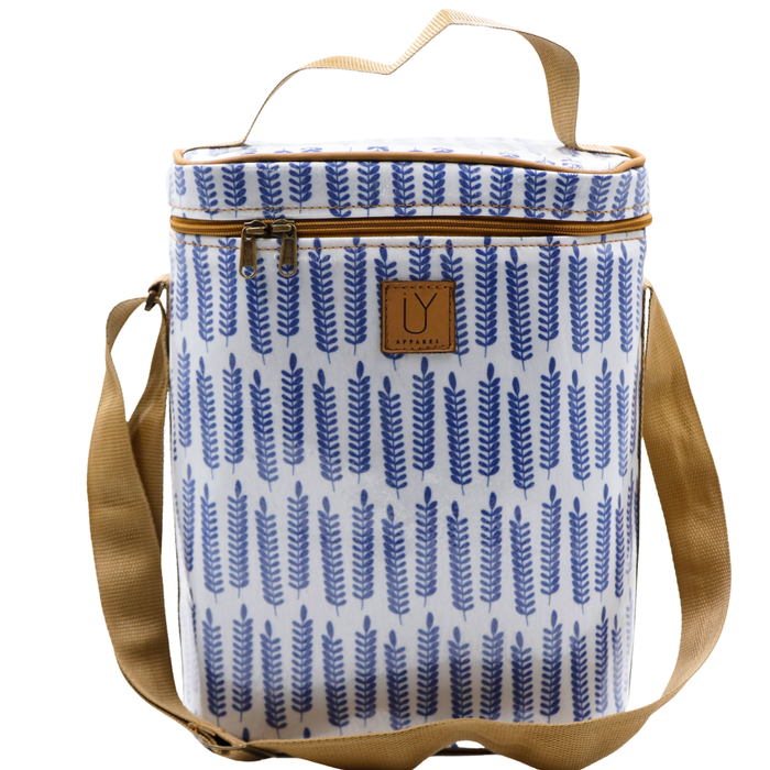 Sling Cooler - Leaves Blue