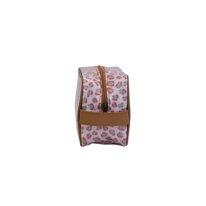 Small Toiletry Bag - Leopard Pink