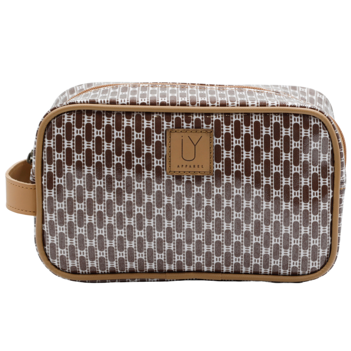 Small Toiletry Bag - African Tweed Brown