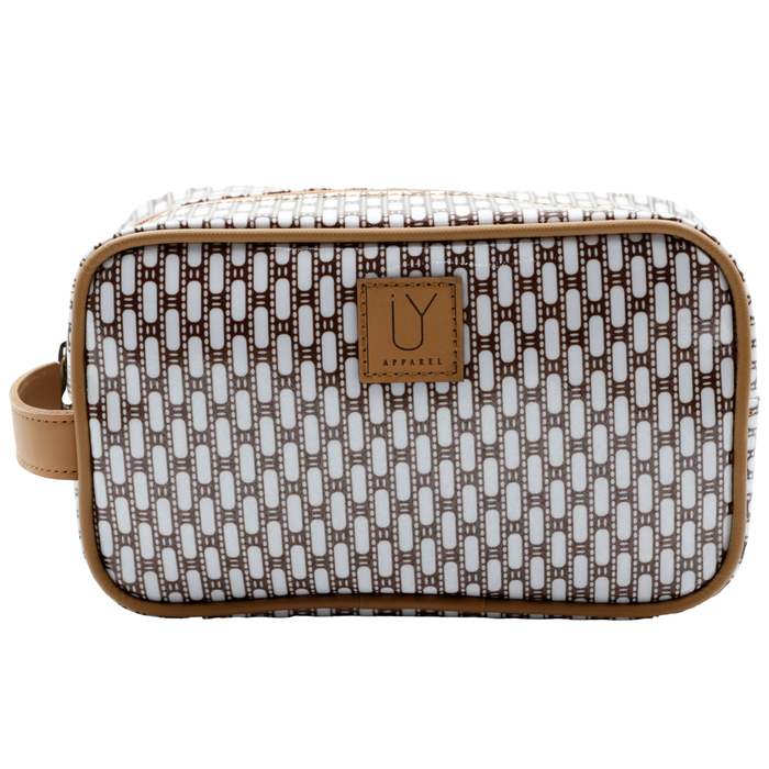 Small Toiletry Bag - African Tweed White