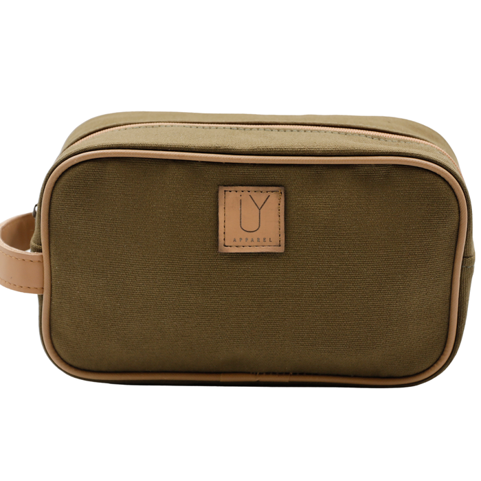 Small Toiletry Bag - Khaki Canvas
