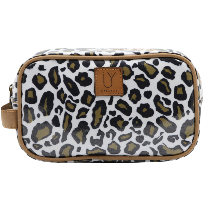 Small Toiletry Bag - Leopard Khaki