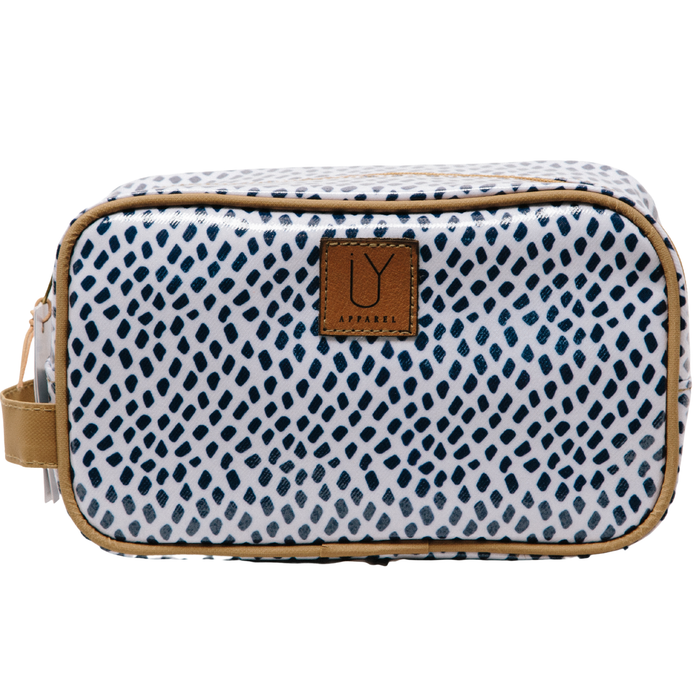 Small Toiletry Bag - Scatter Black on White