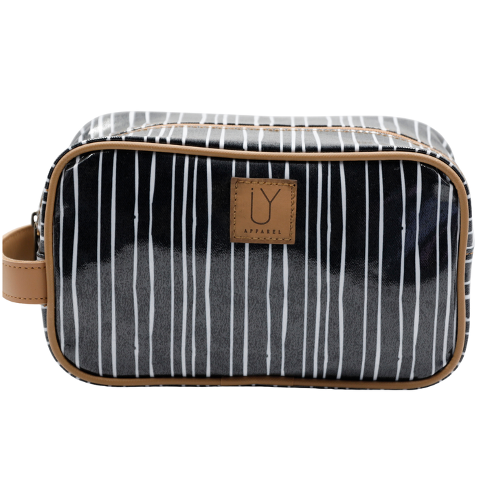 Small Toiletry Bag - Stripe Black and White