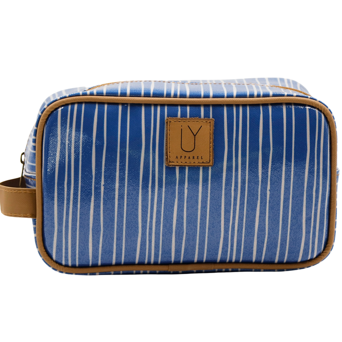 Small Toiletry Bag - Stripe Blue