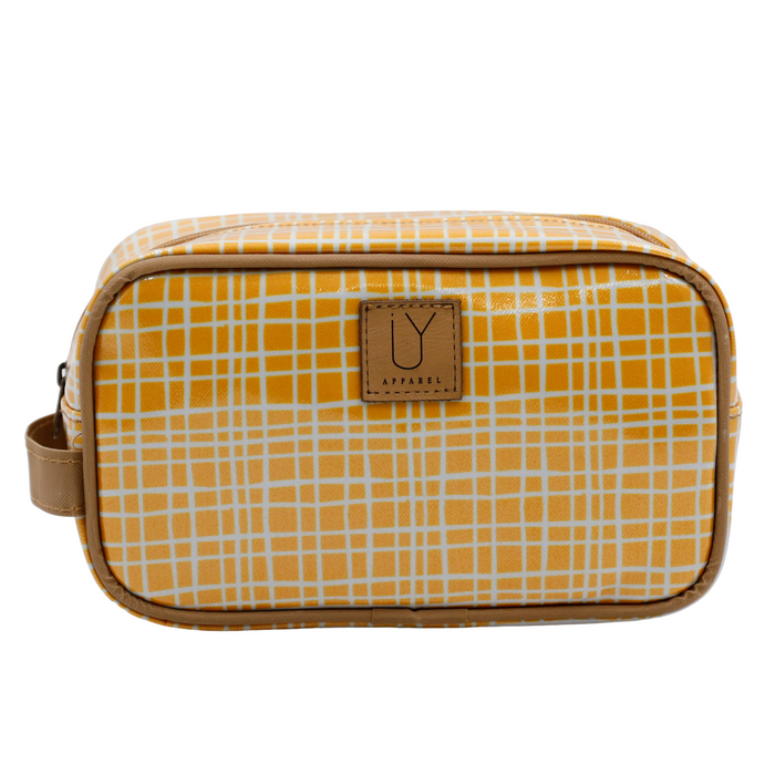 Small Toiletry Bag - Weave Yellow