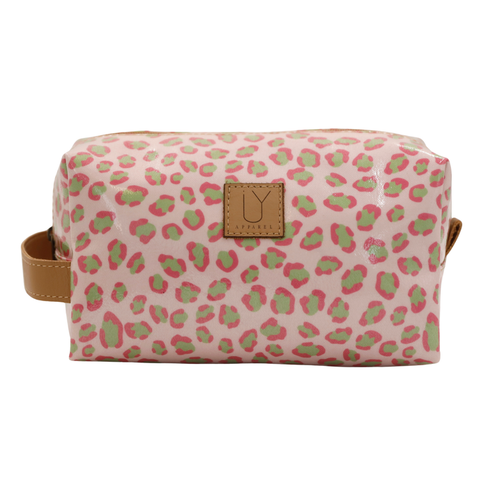 Soft Cosmetic Bag - Leopard Pink