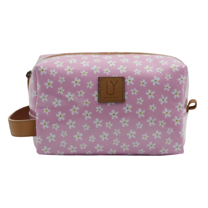 Soft Cosmetic Bag - Pink Daisy