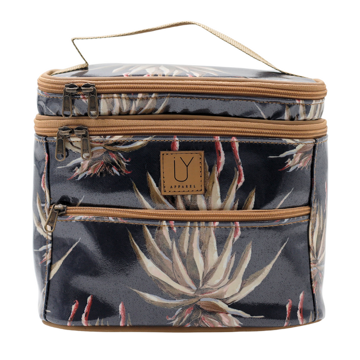 Stand Up Toiletry Bag - Navy Aloe