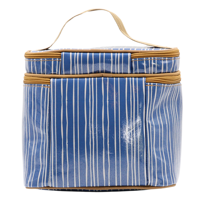 Stand Up Toiletry Bag - Stripe Blue
