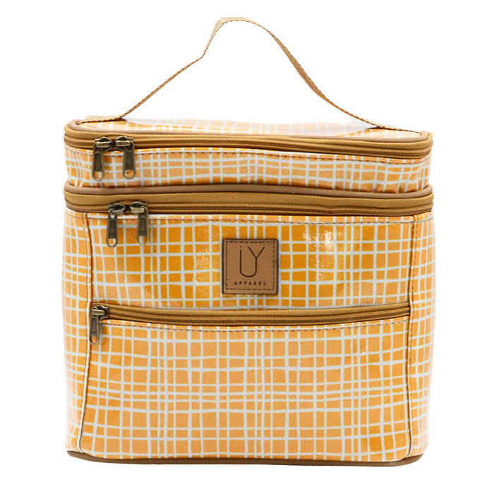 Stand Up Toiletry Bag - Weave Yellow
