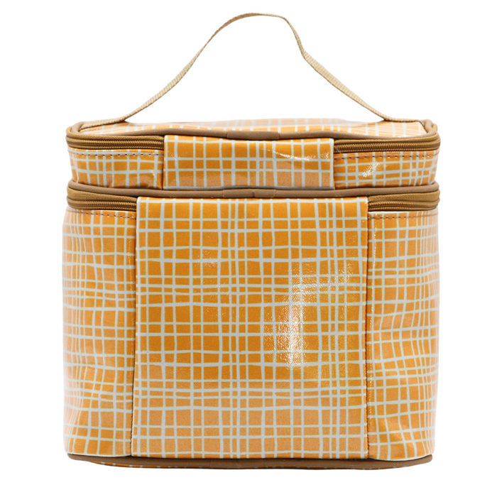 Stand Up Toiletry Bag - Weave Yellow