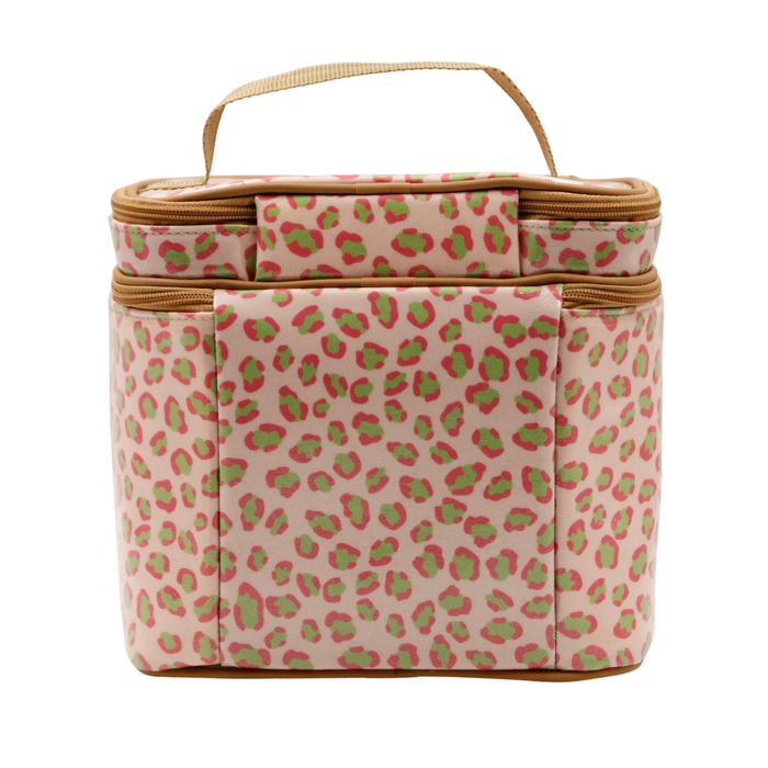 Stand Up Toiletry Bag - Leopard Pink