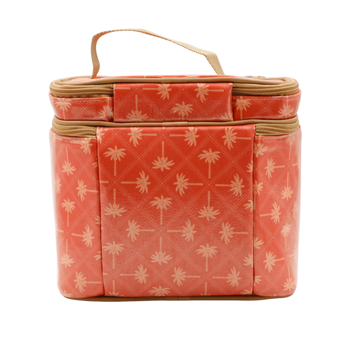 Stand Up Toiletry Bag - Tangerine Palm