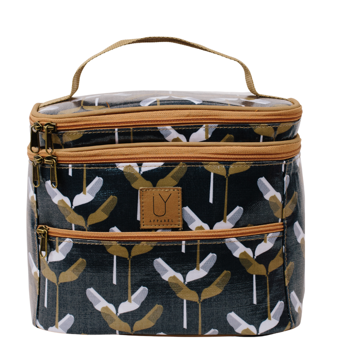 Stand Up Toiletry Bag - Banana Leaf Midnight Green