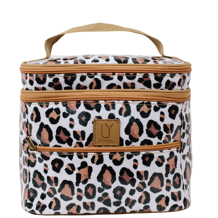 Stand Up Toiletry Bag - Leopard Sand