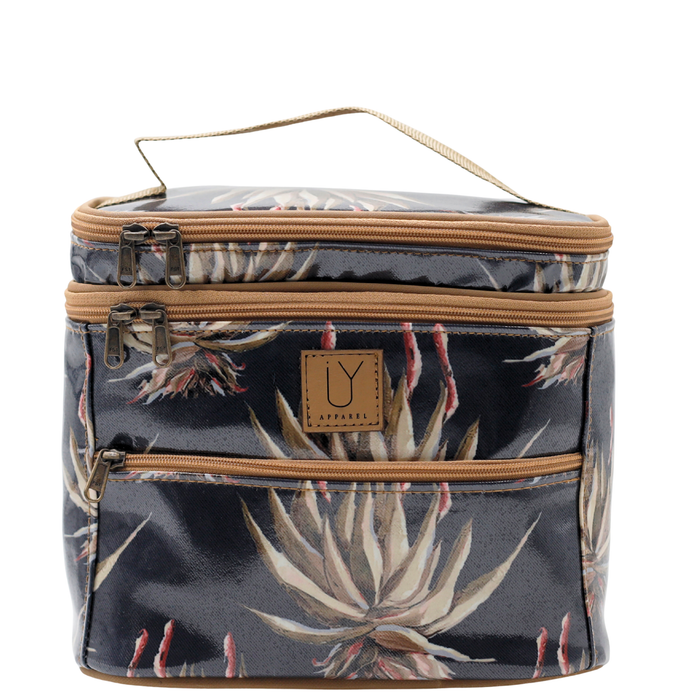 Stand Up Toiletry Bag - Navy Aloe