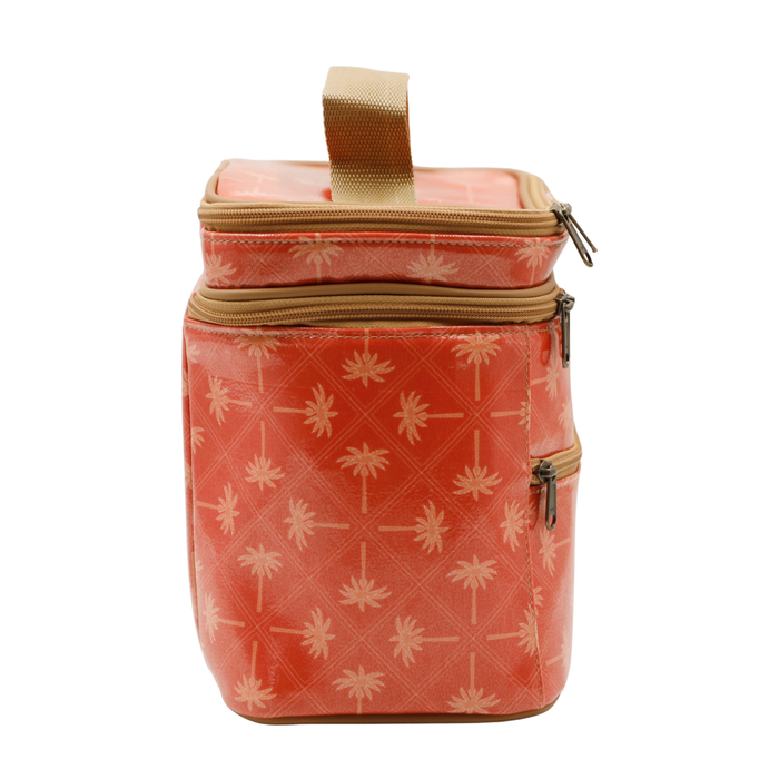 Stand Up Toiletry Bag - Tangerine Palm