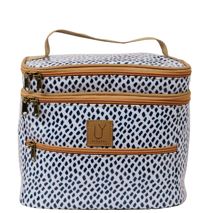 Stand Up Toiletry Bag - Scatter Black on White