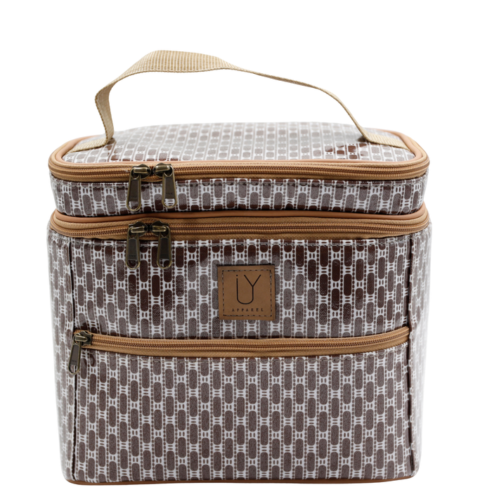 Stand Up Toiletry Bag - African Tweed Brown