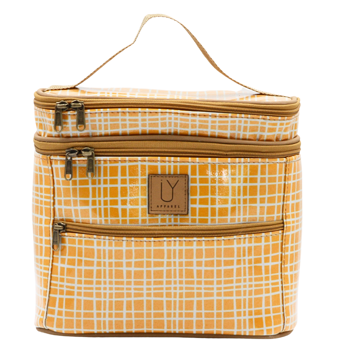 Stand Up Toiletry Bag - Weave Yellow