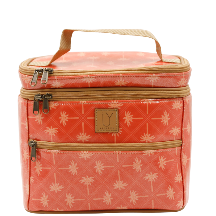 Stand Up Toiletry Bag - Tangerine Palm