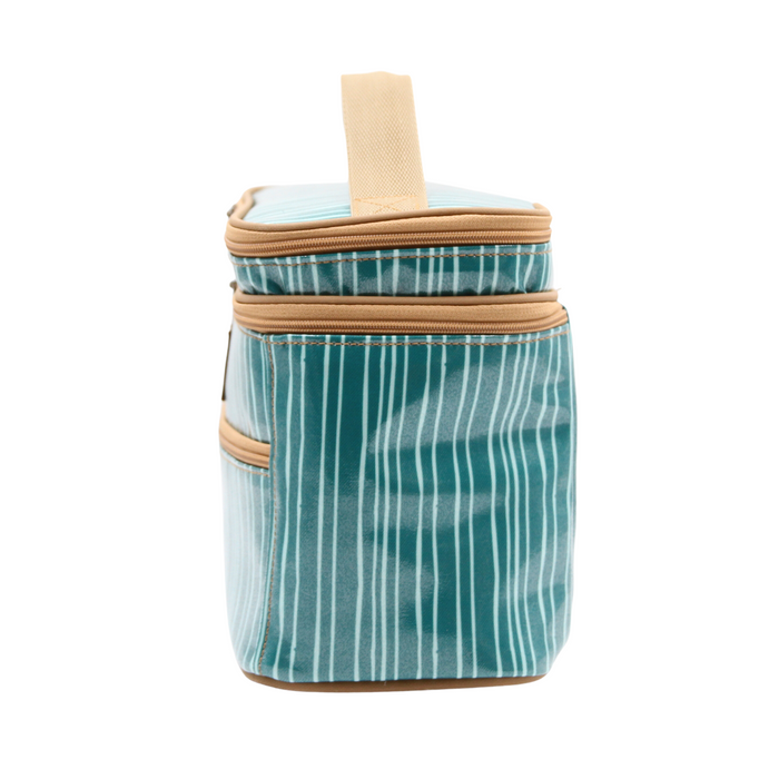 Stand Up Toiletry Bag - Stripe Green