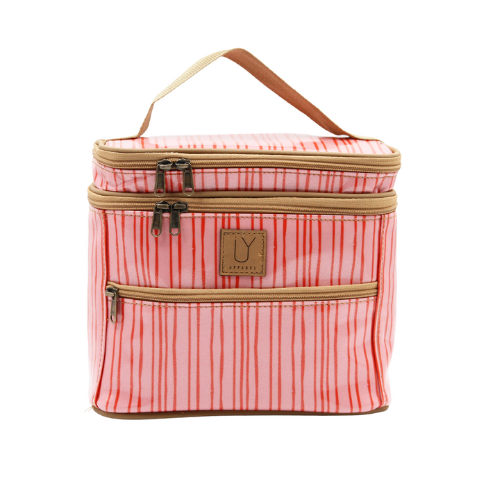 Stand Up Toiletry Bag - Stripe Pink