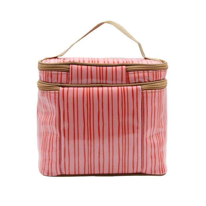 Stand Up Toiletry Bag - Stripe Pink