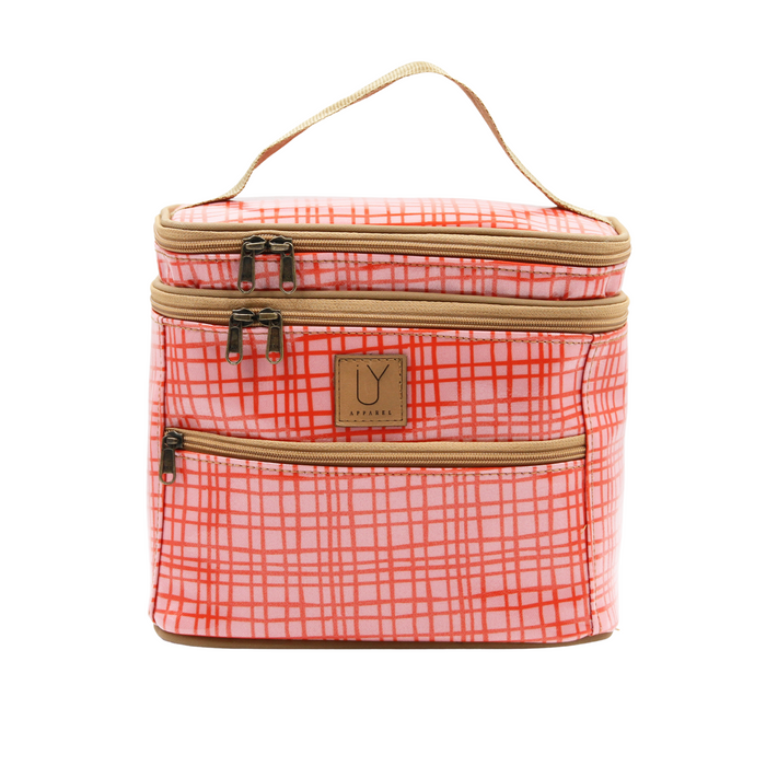 Stand Up Toiletry Bag - Weave Pink