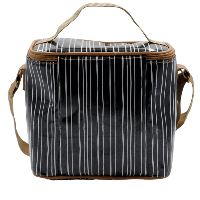 Lunch Cooler - Stripe Black and White