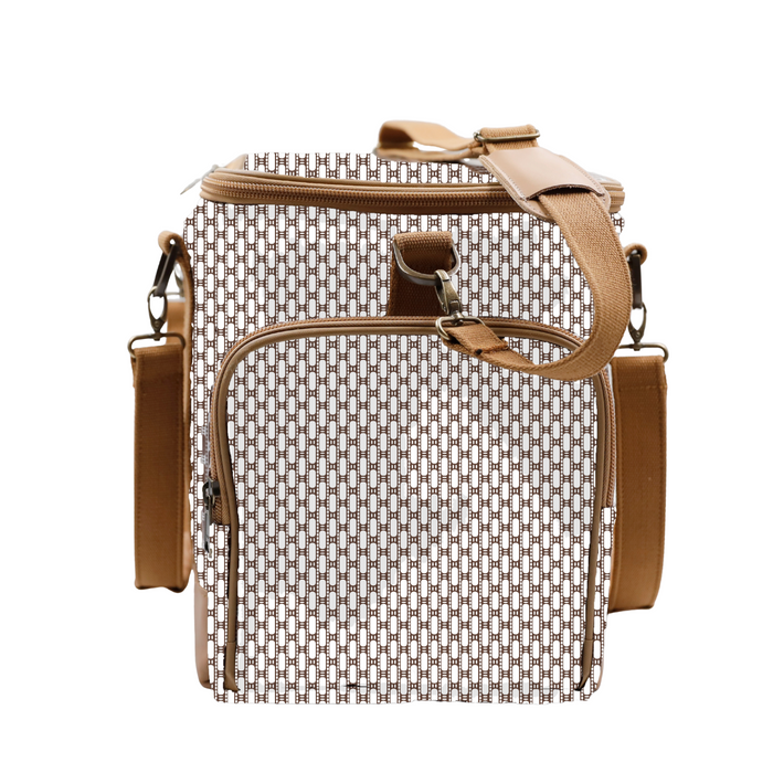 Hard Shell Cooler Box - African Tweed White