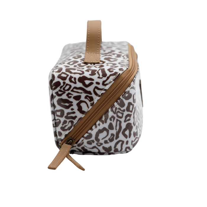 Large Cosmetic Bag - African Footprint Brown