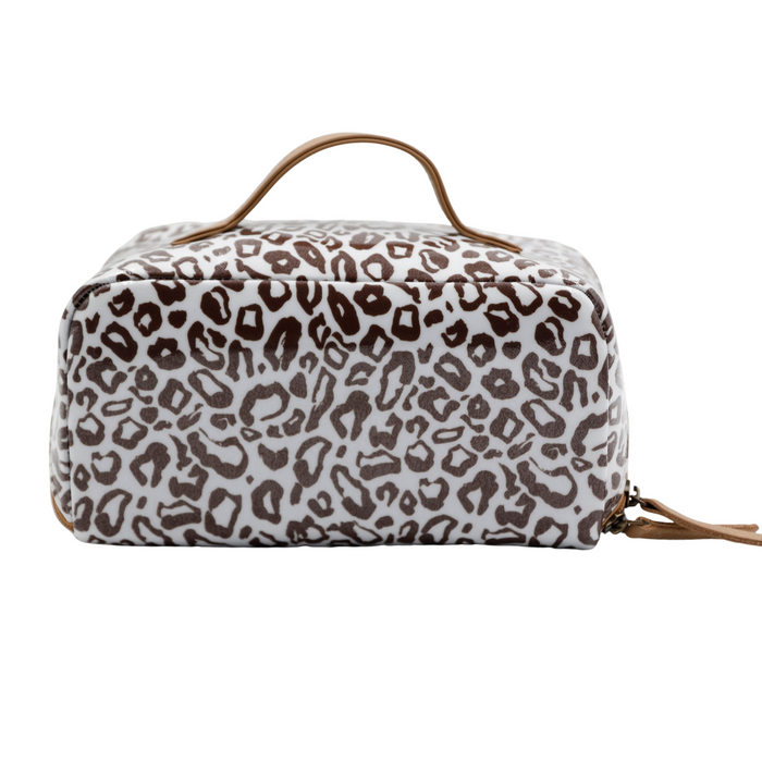 Large Cosmetic Bag - African Footprint White