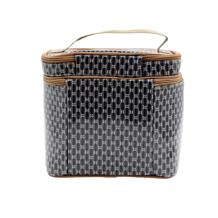 Stand Up Toiletry Bag - African Tweed Navy