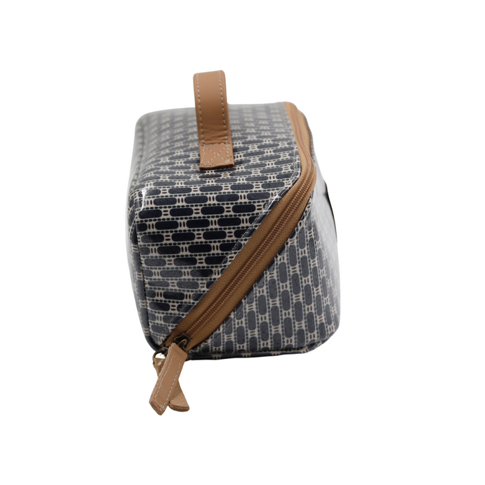 Large Cosmetic Bag - African Tweed Navy