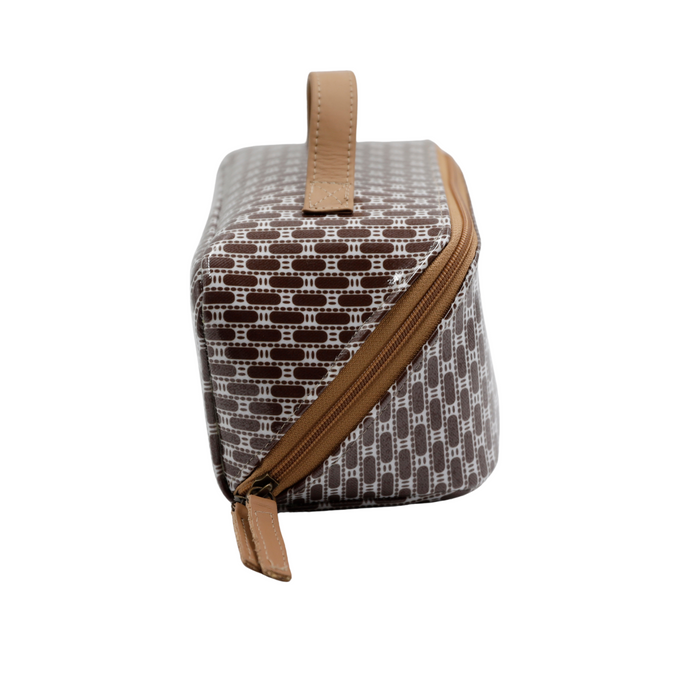 Large Cosmetic Bag - African Tweed Brown