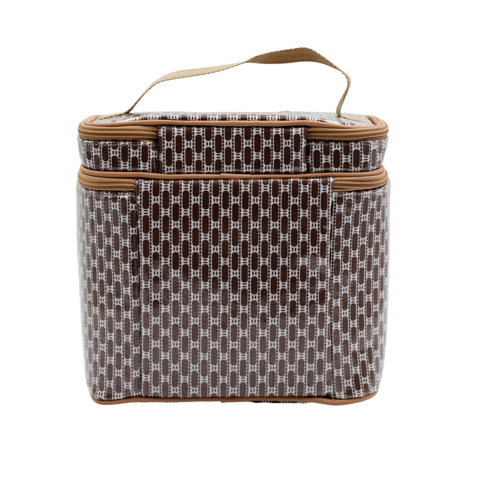 Stand Up Toiletry Bag - African Tweed Brown
