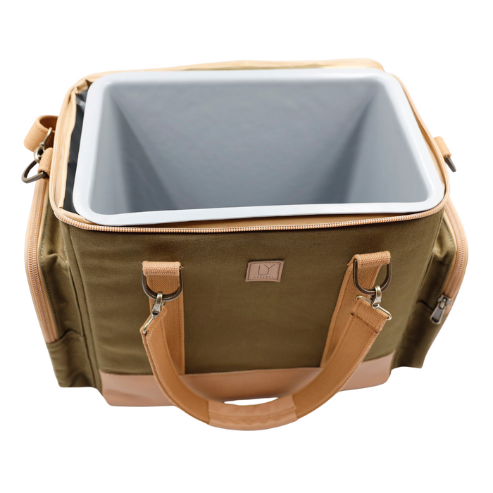 Hard Shell Cooler Box - Khaki Canvas