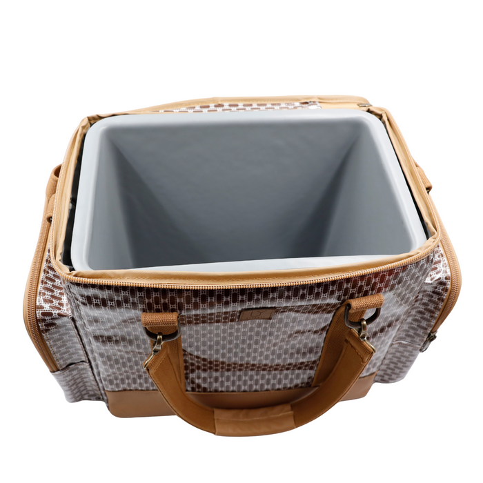 Hard Shell Cooler Box - African Tweed White