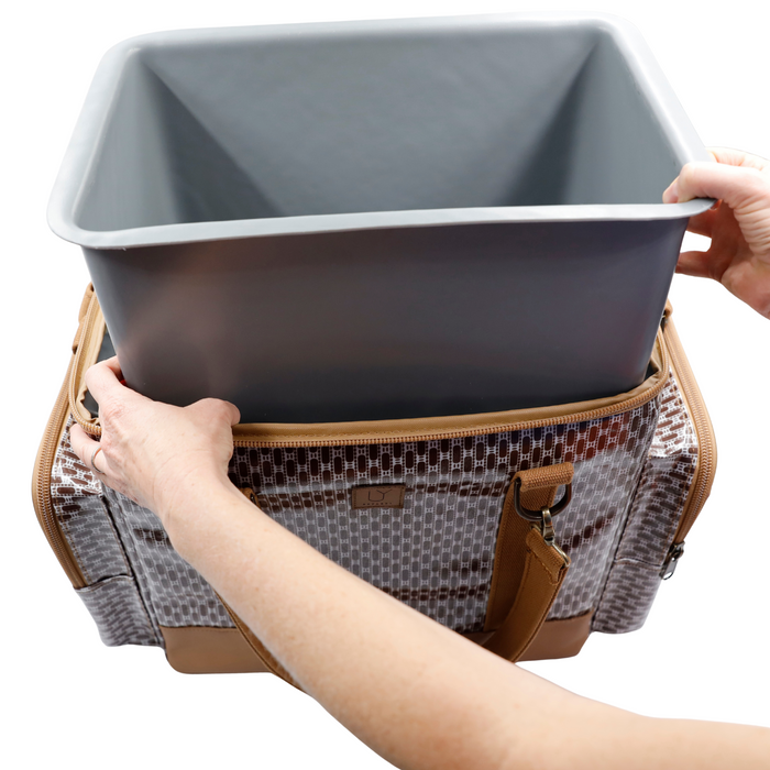 Hard Shell Cooler Box - African Tweed White