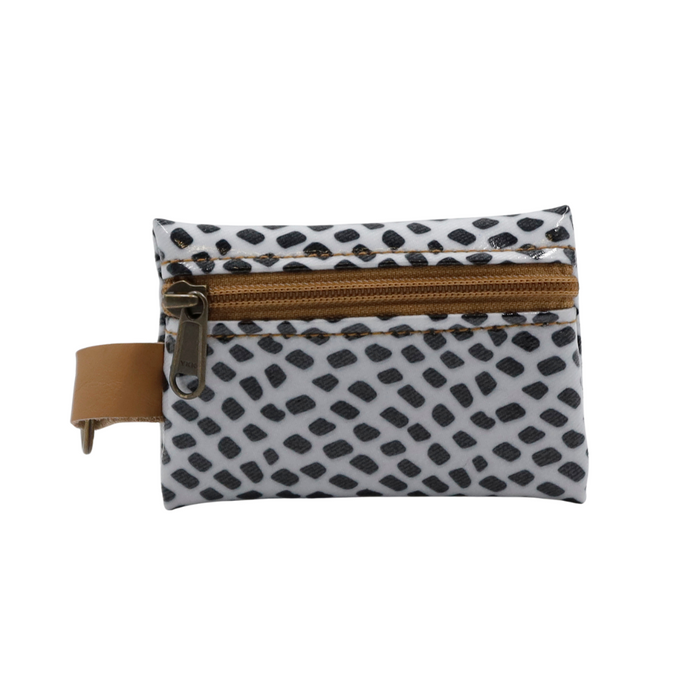 Keyring Pouch - Scatter Black on White