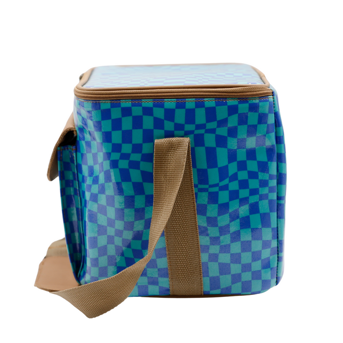 Sam Sling Cooler - Warped Check Aqua