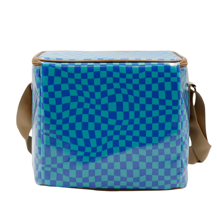 Sam Sling Cooler - Warped Check Aqua