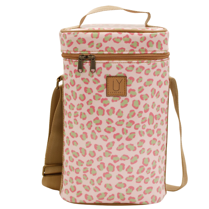 Wine Cooler - Leopard Pink