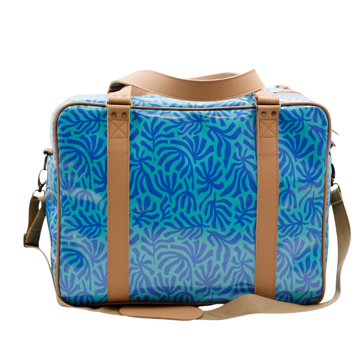 Overnight Bag with Leather Handles - Ocean Motion