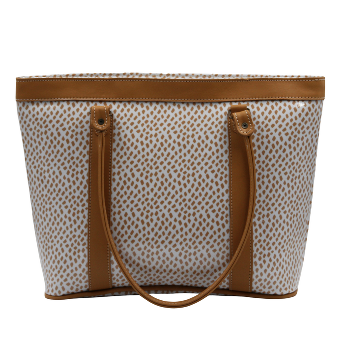 Jozi Tote - Scatter Gold on White