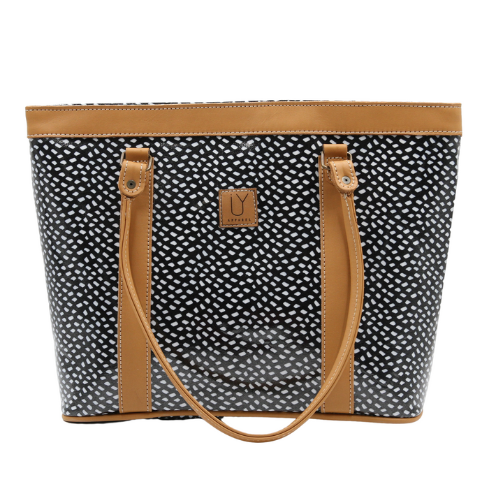 Jozi Tote - Scatter White on Black